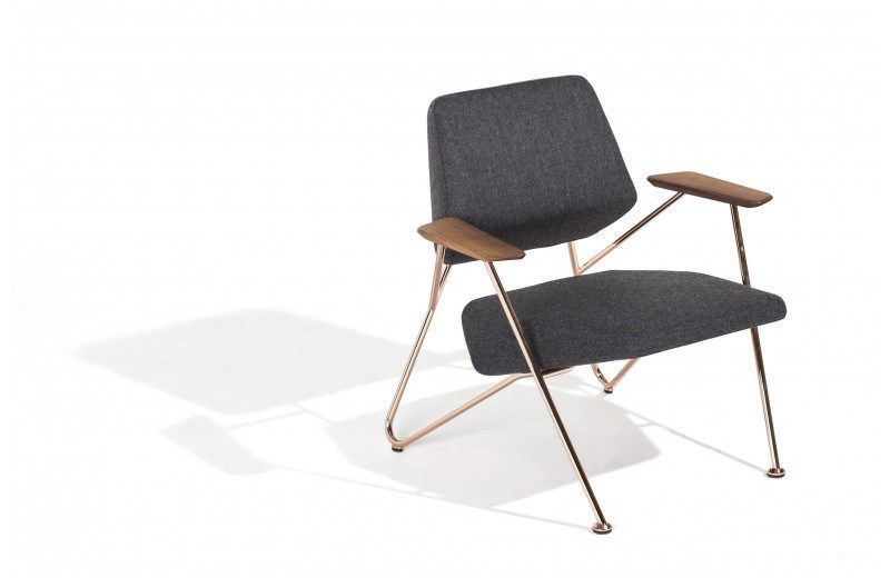 fauteuil Polygon structure cuivre
